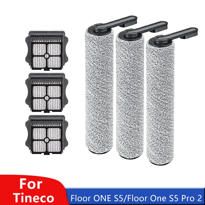 Compatible avec Tineco Floor ONE S5 / S5 Pro 2 / S5 Pro / S5, accessoires bleus, brosse à rouleau et filtre, pièces de lavage humide et sec