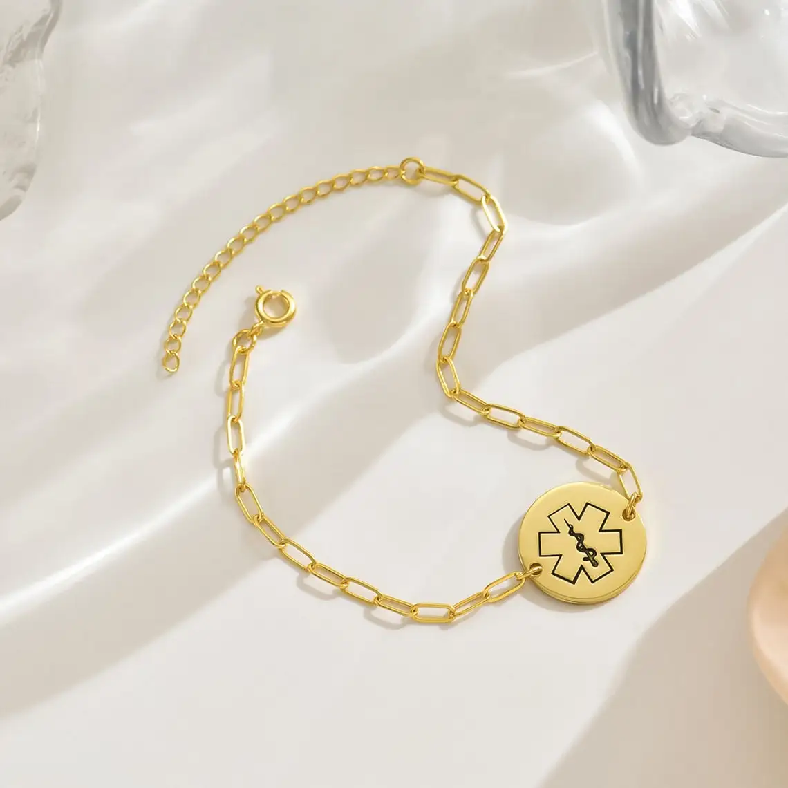 مخصص الطبية تنبيه سوار المرأة الطبية سوار الطوارئ البنسلين الحساسية نوع 1 مرض السكري مرآة التوحد سوار