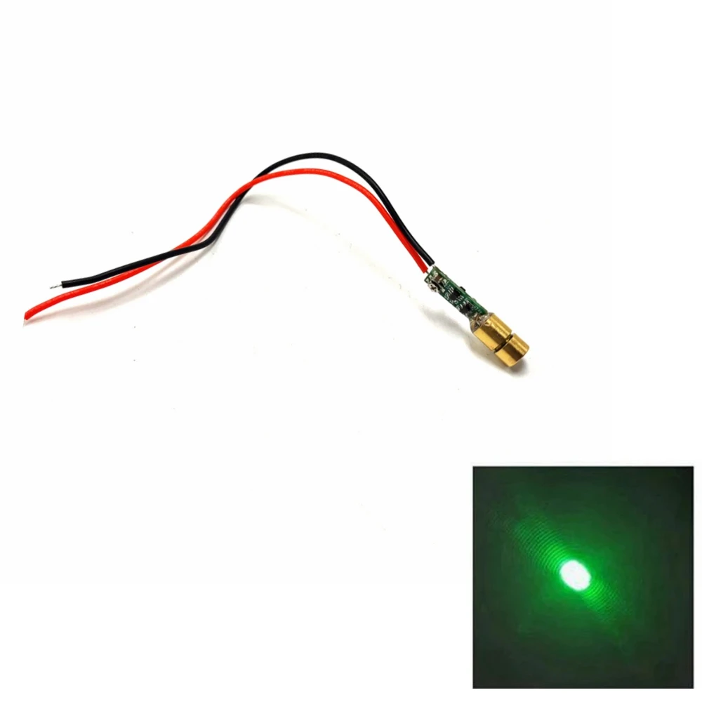 

New Mini Green Laser Light 515nm 520nm 5mw Green Laser Diode Dot Module Pointer Level for Aiming Positioning 2.3V-5V 7mmx11.5mm