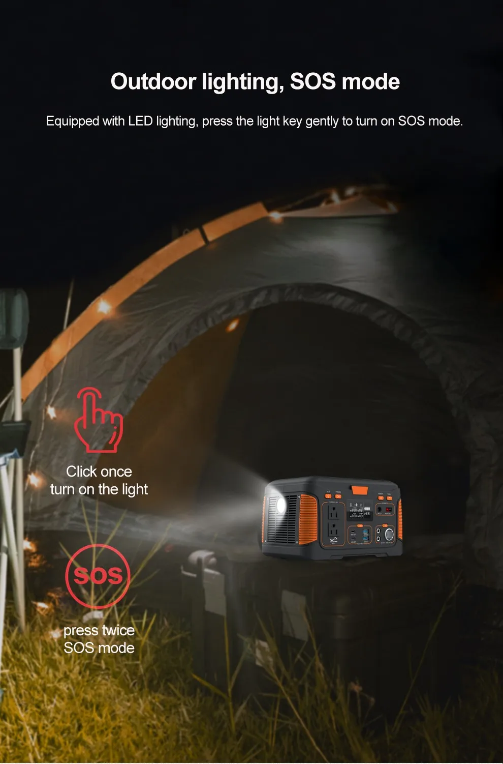 Household Emergency Power Supply Outdoor Travel Camping Power Supply Solar Powder Bank Portable Power Station