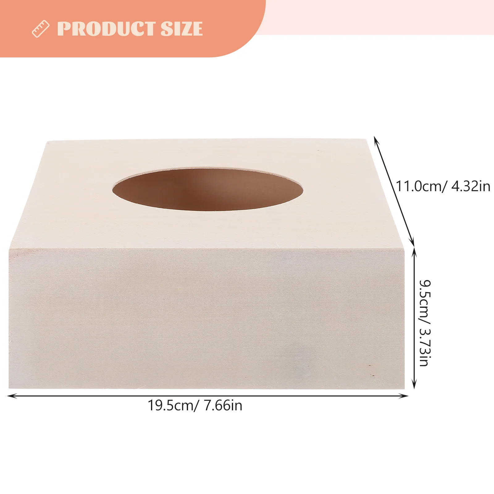 2/3pcs DIY Tissue Boxes Unfinished Wood Tissue Box Napkin Holders Craft Tissue Box Cover Simple Tissue Paper Dispenser Mold for