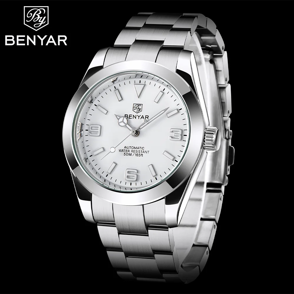 

BENYAR люксовый бренд модные часы для дайвинга мужские 50ATM водонепроницаемые часы спортивные часы мужские автоматические часы Relogio Masculino