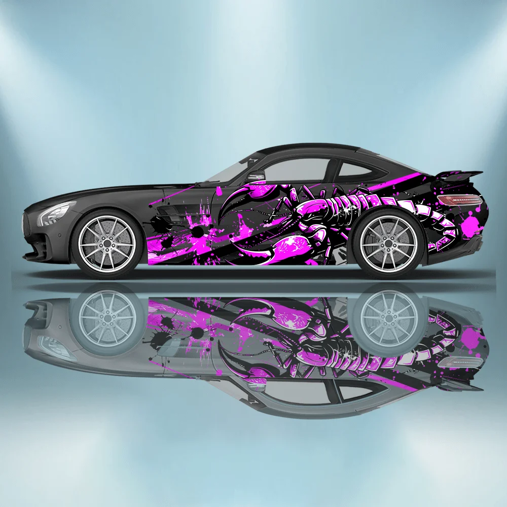 

Scorpion Irregular Line Splash Car Vinyl Wraps Decal PVC Anti Scratch Sticker Suitable for Trucks SUV Decor Auto Accessories