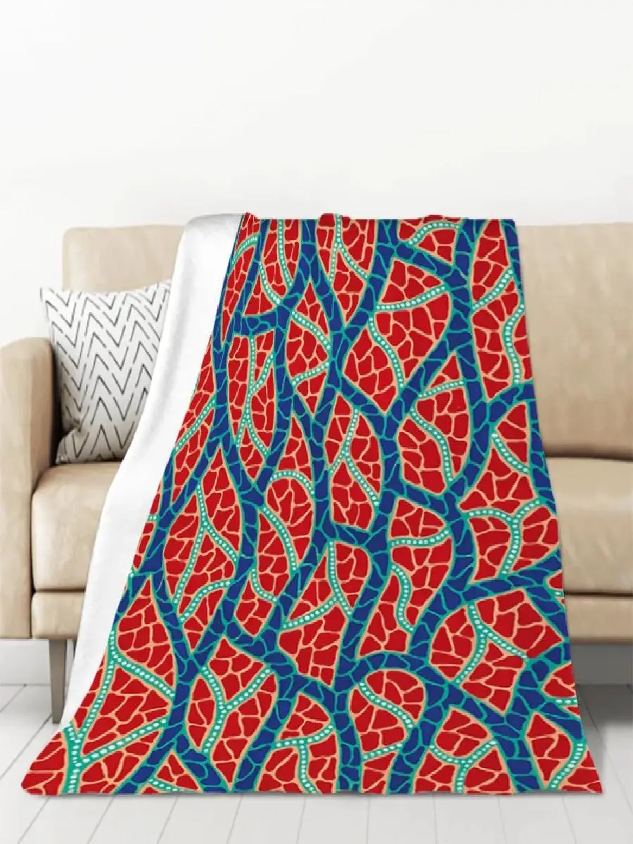 Yayoi Kusama Inspired Throws Furry Blankets for Sofa Bed Warm Winter Throws Camping Home Textiles Baby Bedspreads