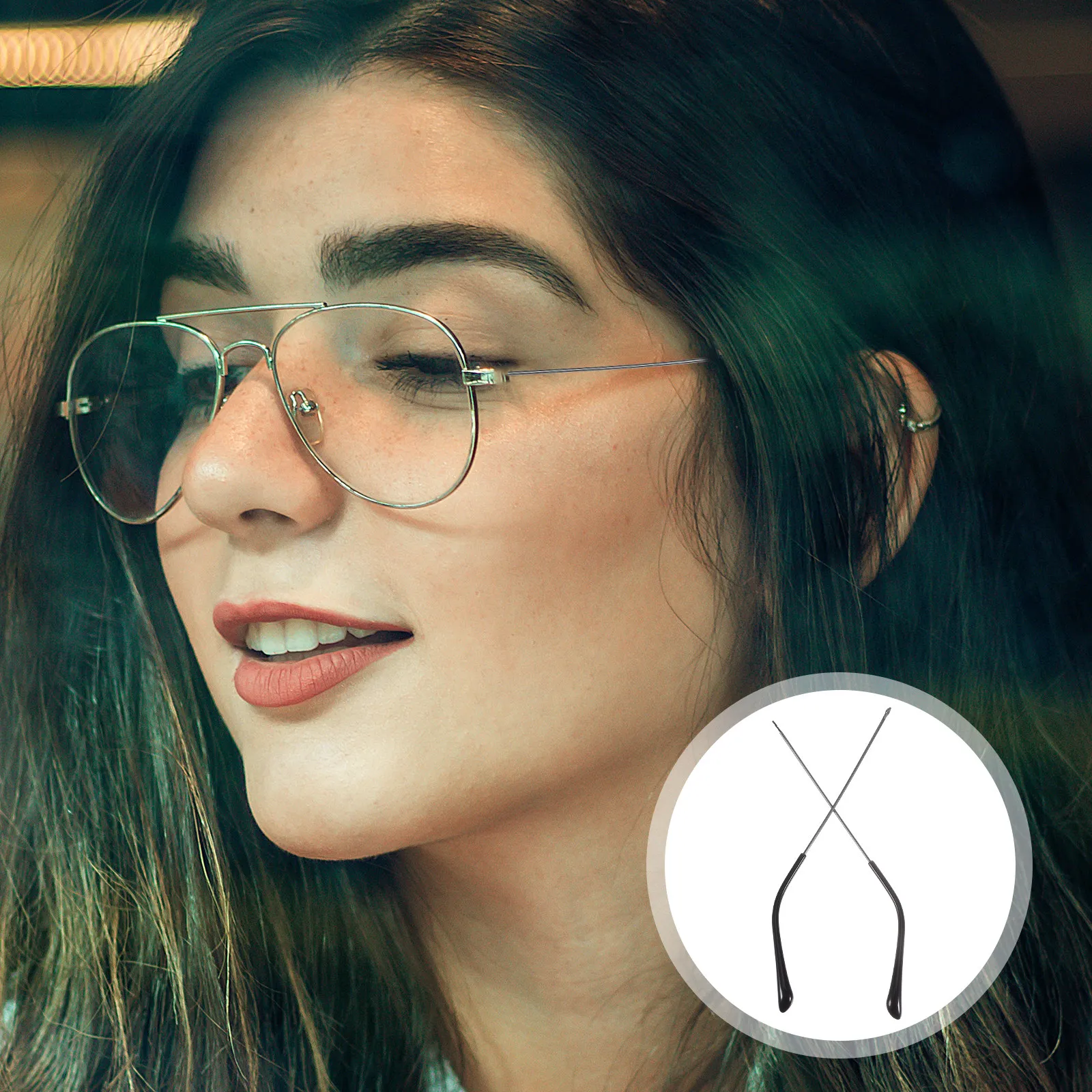 

Комплект для замены дужек очков (1 пара): металлические дужки для очков и солнцезащитных очков, ударопрочные, легко устанавливаемые