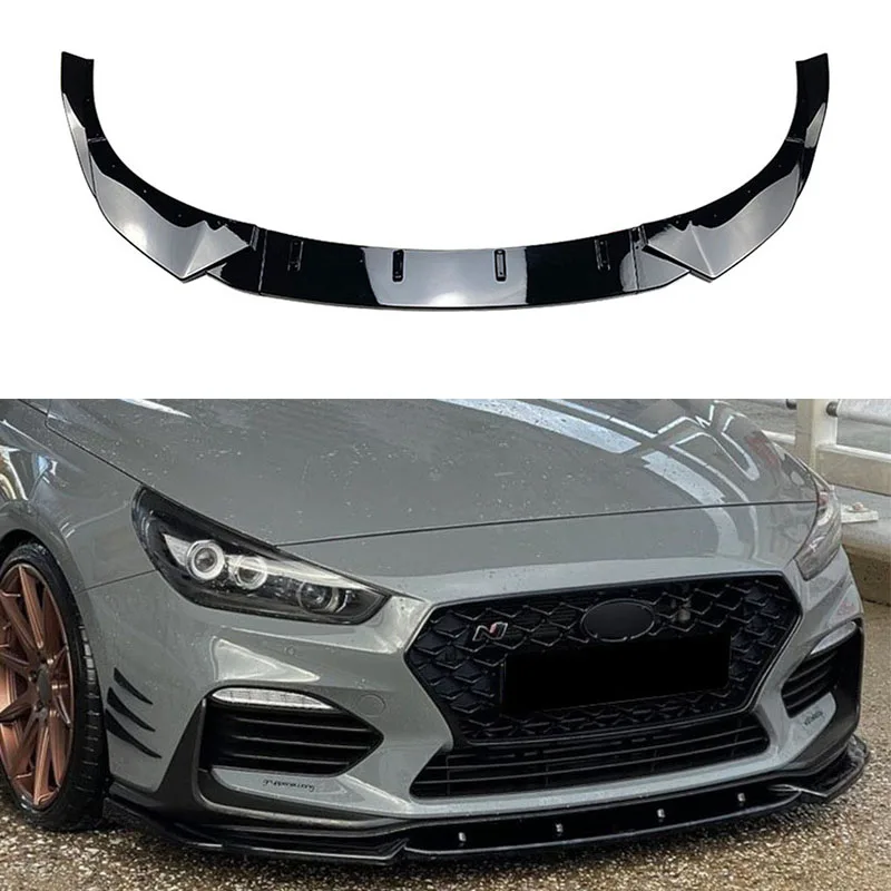 

Накладка-сплиттер на передний бампер, диффузор, обвес, защита, декоративная накладка для Hyundai I30N MK3 MK3.5 2017+