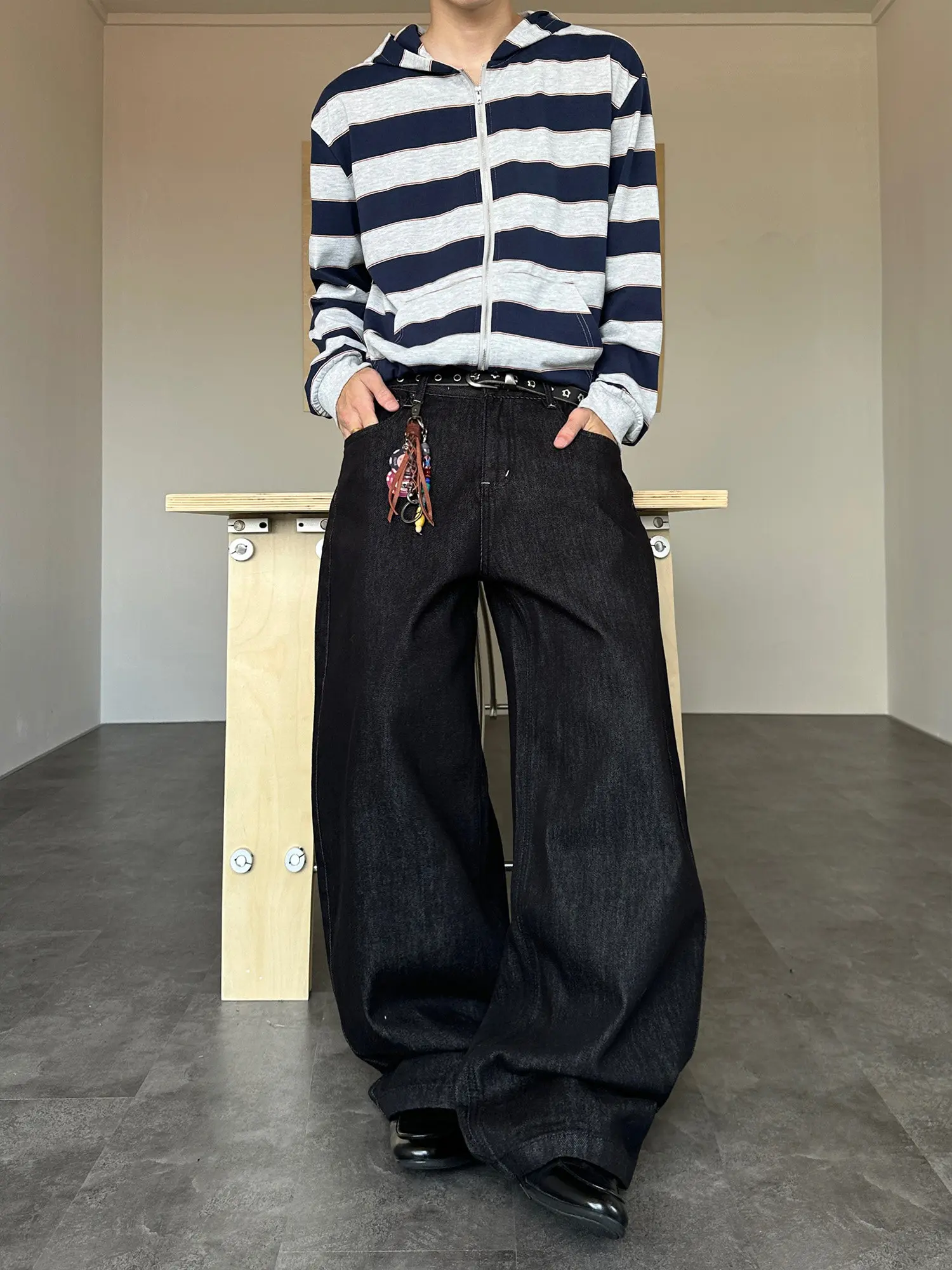 Calças Jeans Americanas Retrô Vintage Estampadas, Estilo Casual de Rua, Soltas e de Perna Larga para Homens e Mulheres, Moda ...