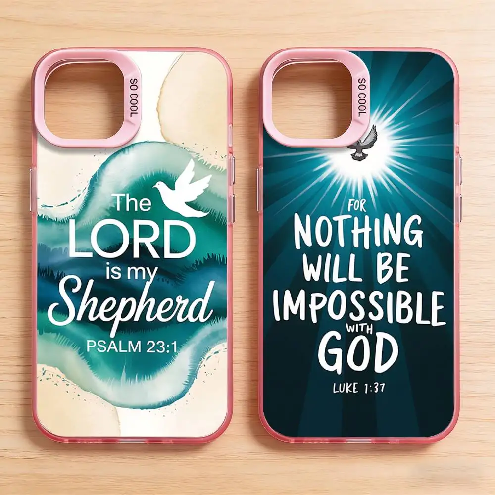 

God Jesus Holy Bible Verse Phone Case for iPhone 17 16 Max Mini 15 14 13 Pro Plus 12 11 X XS Air Premium Protector