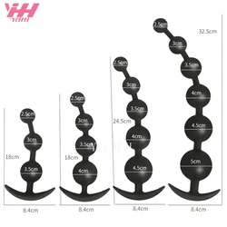 슈퍼 롱 항문 구슬 애널 플러그 전립선 마사지, 큰 엉덩이 플러그 질 공, 항문 자극 풀 비드 딜도, 깊은 항문 섹스 토이