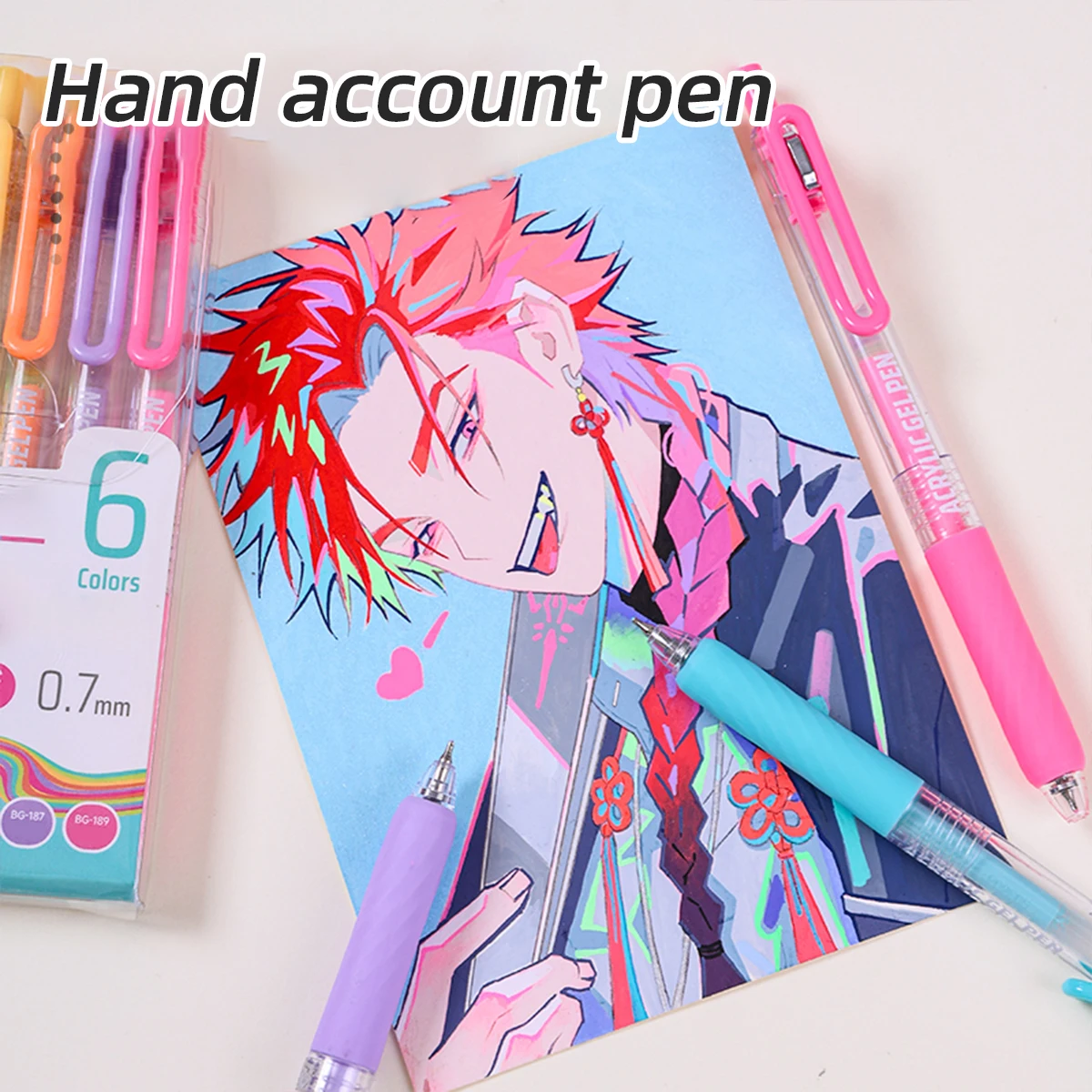 أقلام جل قابلة للسحب 6/36 لونًا 0.7 مم، حبر نابض بالحياة، كتابة سلسة، أقلام متعددة الألوان للعودة إلى المدرسة للمجلات
