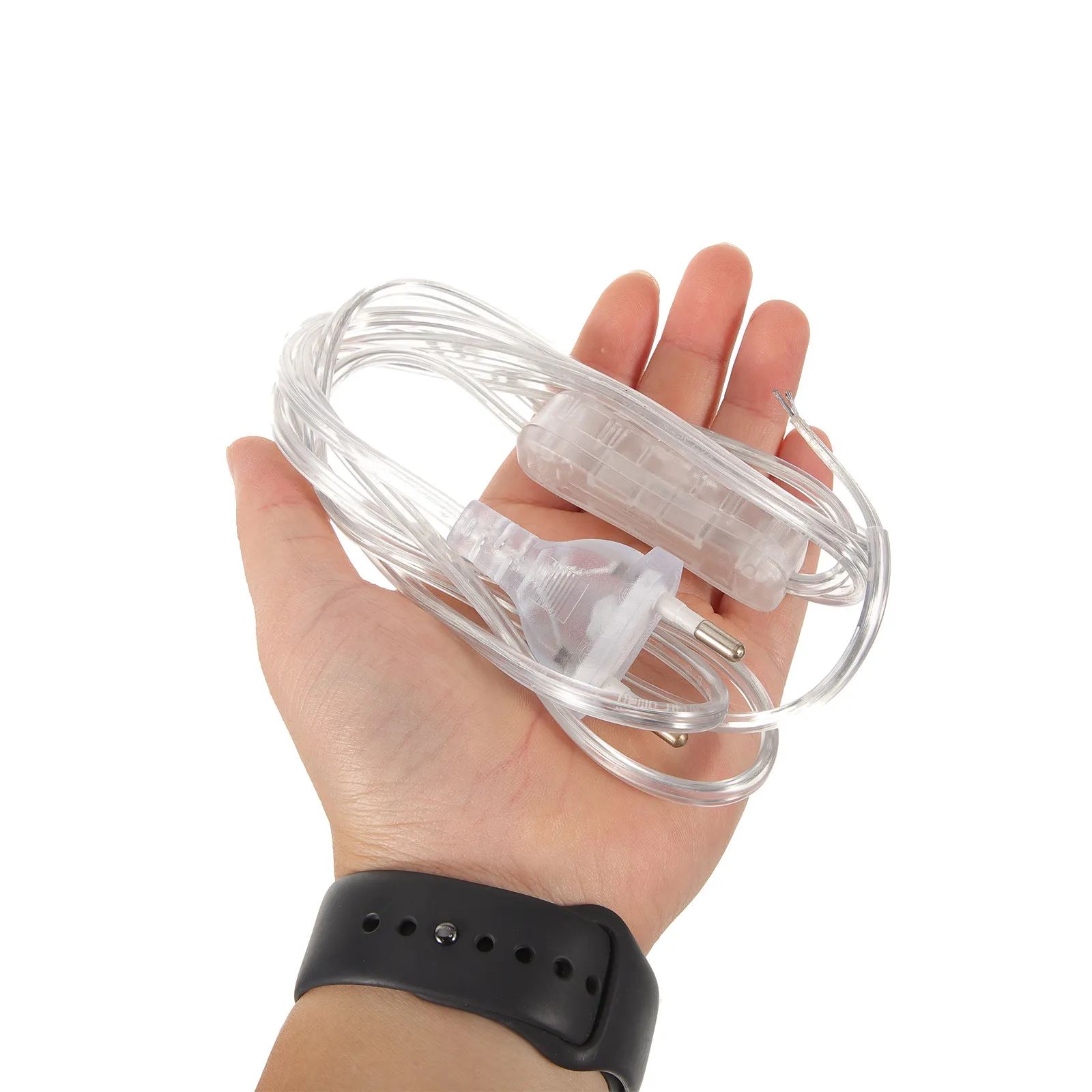 

European Plug Transparent Lamp Cord Clear Pendant Light Extension Cable Replacement Lamp Wire Safe Reliable Pendant Light Cord