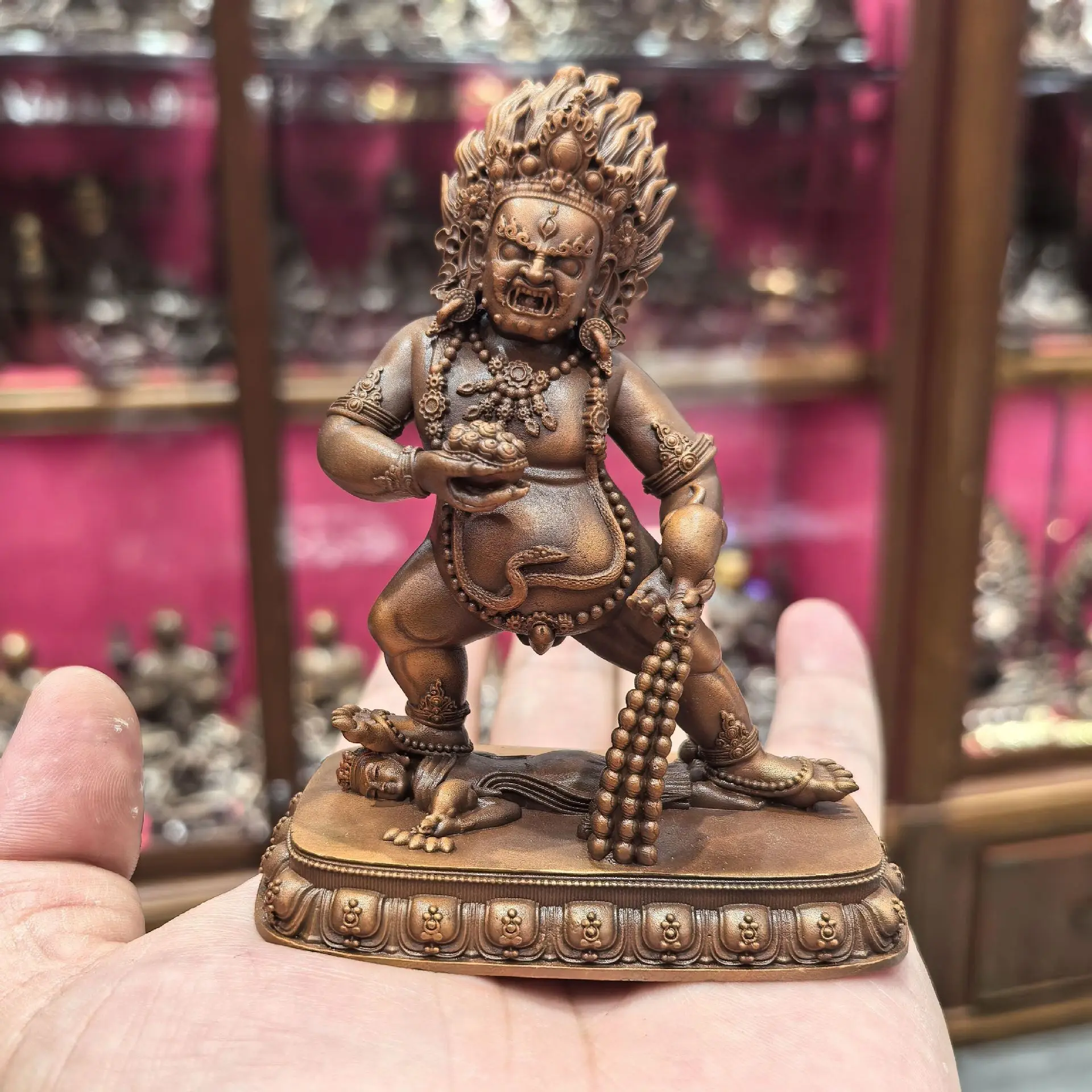 

CZ Black God of Wealth Five-color Yellow God of Wealth Zanla Sebo Copper Portable Buddha Hall Ornament