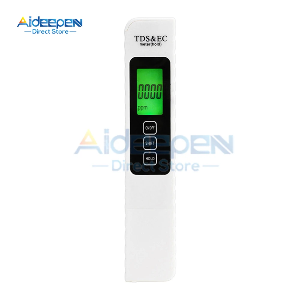 Water Quality Tester Digital Tool TDS&EC Temperature 0-9990 ppm Aquariums Pool Tester Hardness Meter TDS/EC/TEMP Test Tool