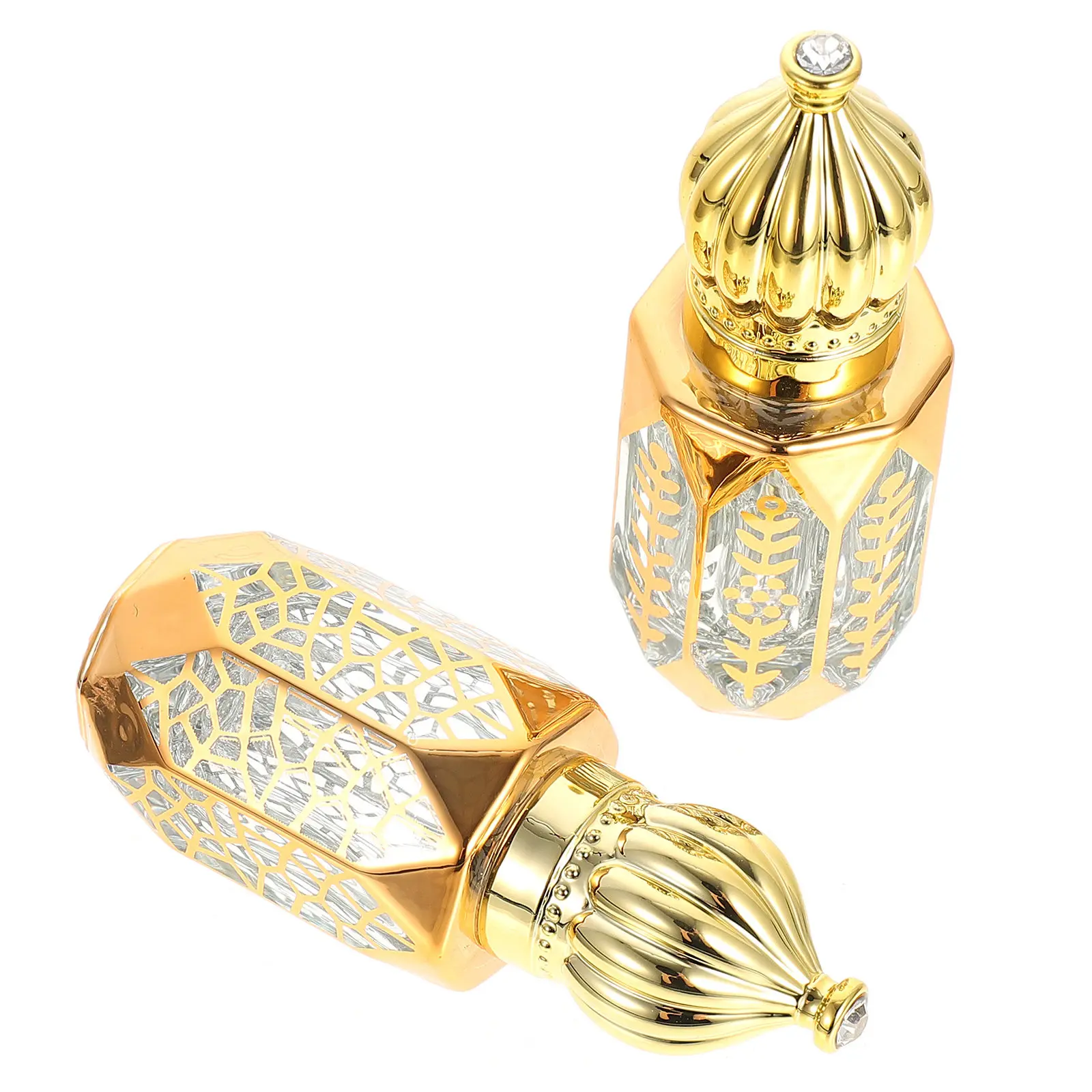 

2Pcs Essential Oil Sub Bottles Durable Glass Perfume Roll-on Containers Portable Travel Size Perfume Sub Bottles