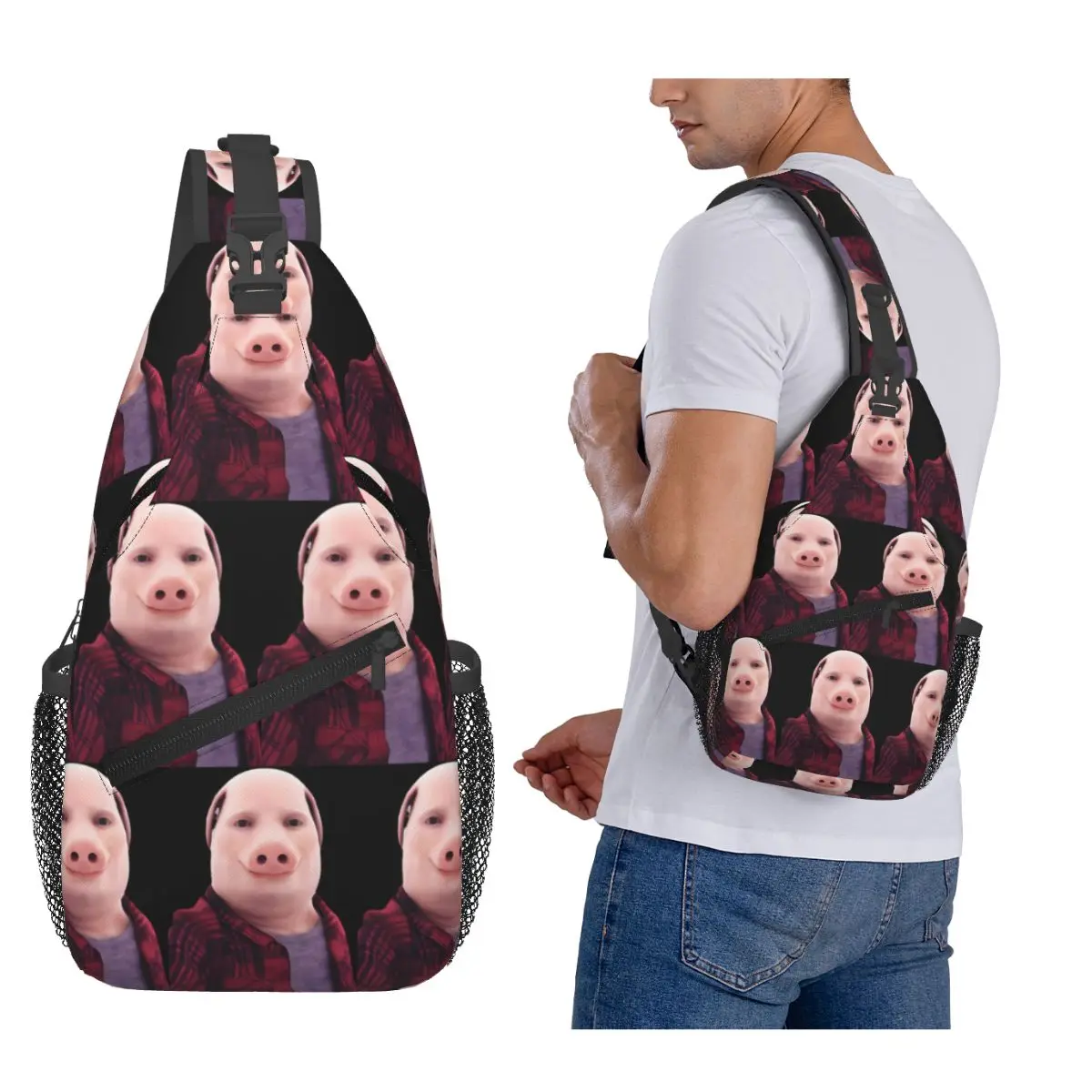 

John Pork Is Calling нагрудная сумка мужской рюкзак через плечо нагрудная сумка дорожный походный рюкзак сумка на плечо