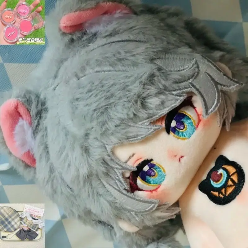 20cm anime honkai: star rail cipher série kawaii gato orelha algodão bonecas de pelúcia brinquedo jogo bonito figura plushie presente aniversário