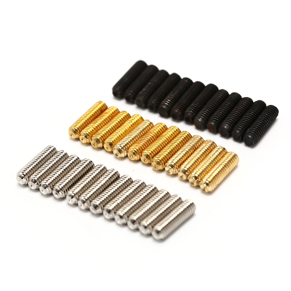 12PCS/PACK Electric Bass Guitar Bridge Saddles Hexagon Screws Tremolo Hex