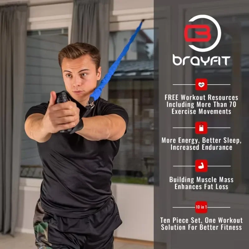 Newly Upgraded New Sport 10 In 1 Portable Home Gym Equipment With Resistance Bar Pulley And More Body Workouts Home Work