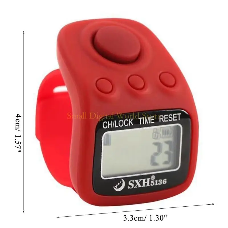 77UB Stitch Row Finger Counter LCD Electronic Digital Display Hand Tally with LED Backlight for Sewing Buddhas Pray