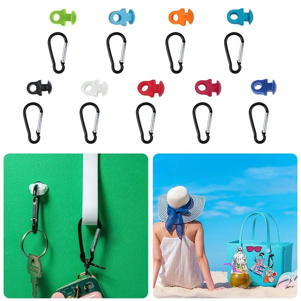 1PC Key Holder for Bogg Bag Accessories for Bogg Bags Insert Charm Carabiner Keychain Compatible with Bogg Bag Beach Tote Bag