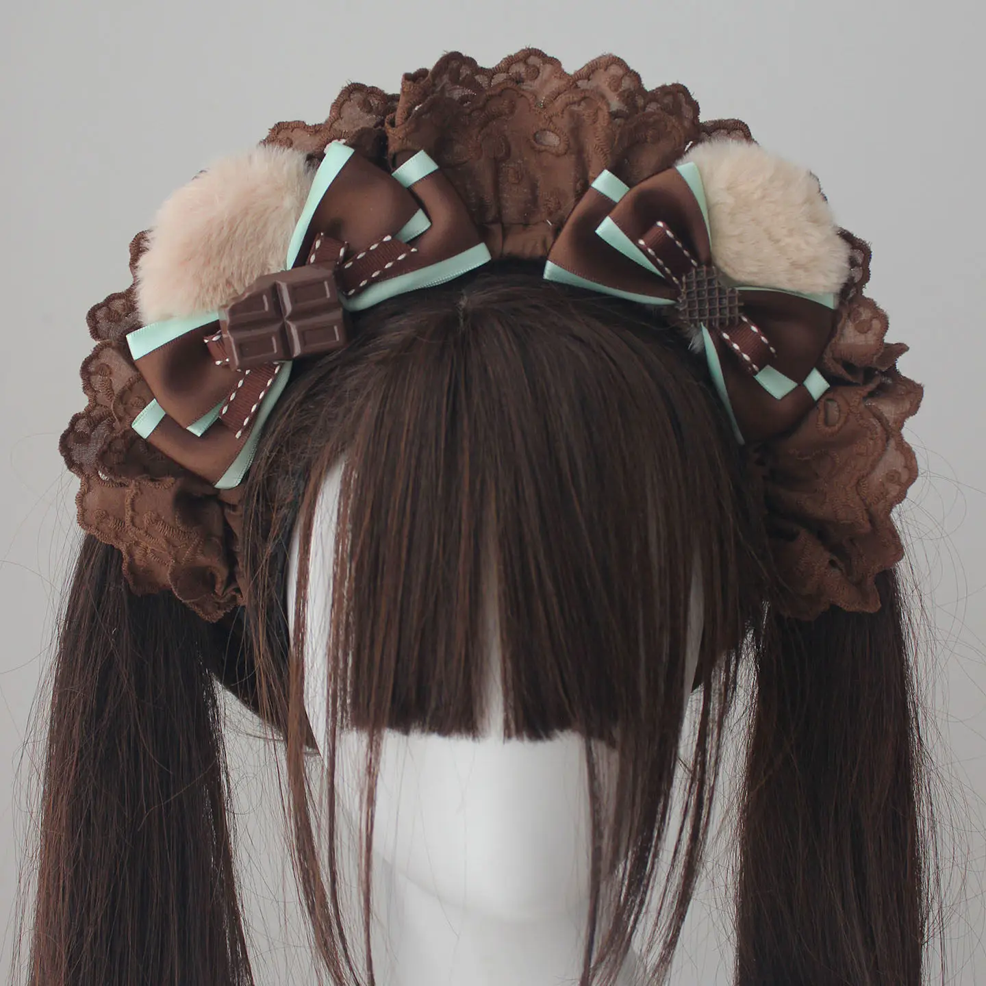 

Lolita Bear Ears Cute Headband KC Handmade Chocolate Lolita Bear Ears Headband