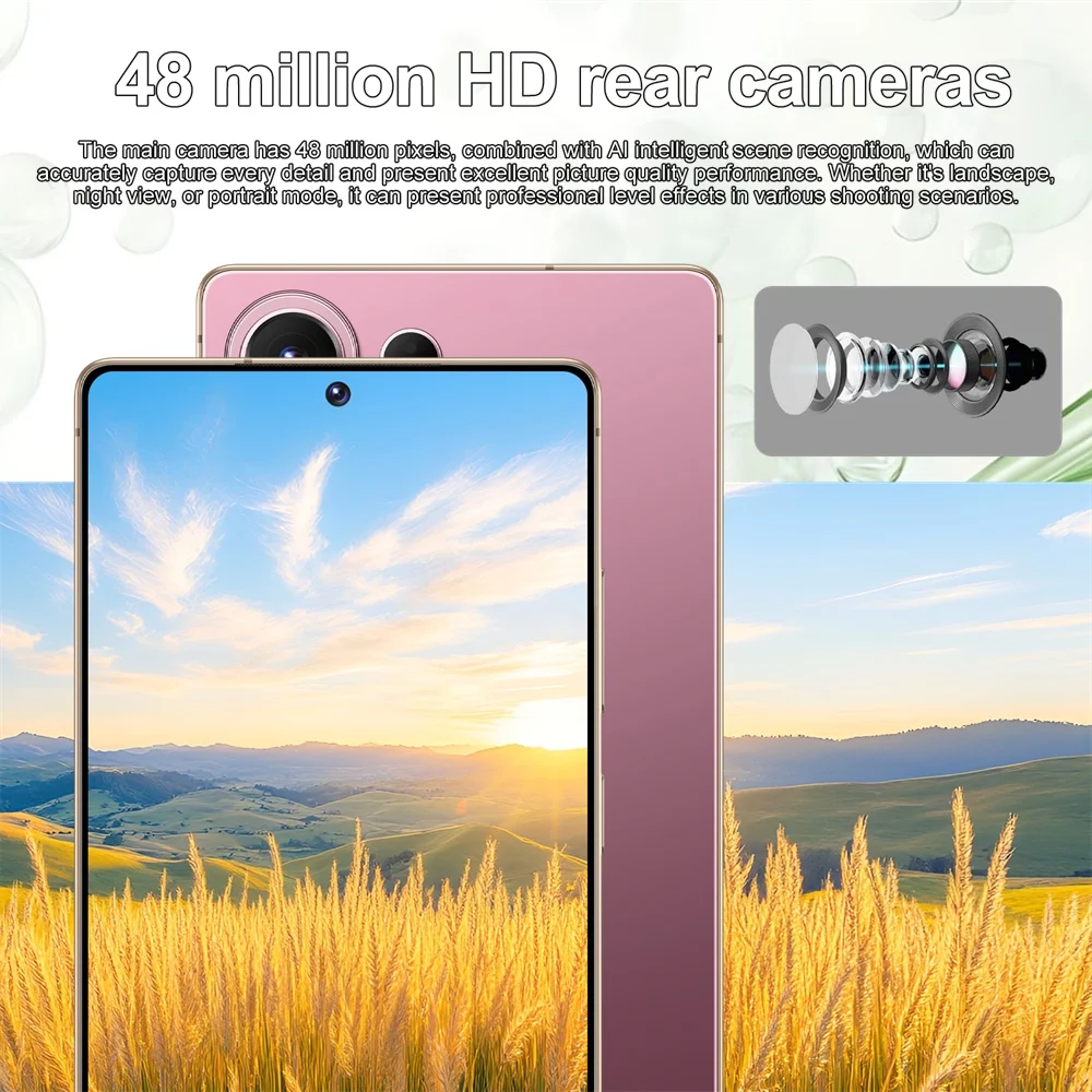 K-Touch New S25 Ultra 7.3 HD Smartphone Android 15 Mobiltelefone 22GB+2TB Handy 7800mAh Octa Core Entsperrt 5G Dual SIM 16+48MP Kamera Mobiltelefone – Detail 8