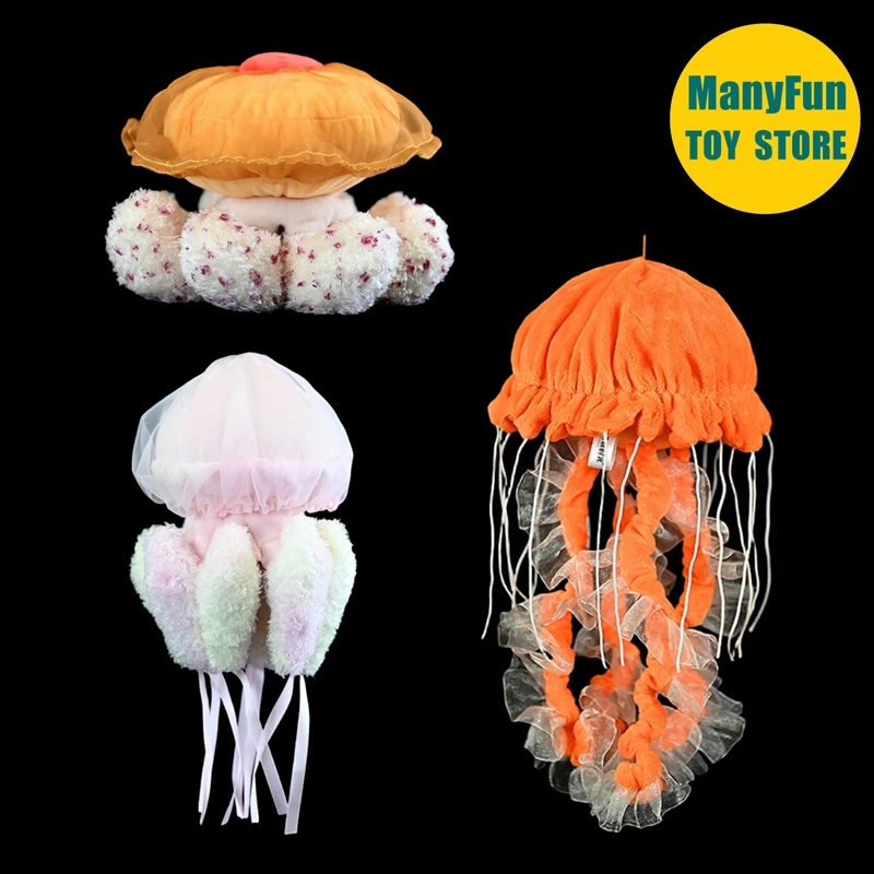 Quallen Plüschtier High Fidelity Sea Nettle Plushie Cubozoa Peluche Lebensechte Kuscheltiere Simulation Puppe Kawai Spielzeug Geschenke