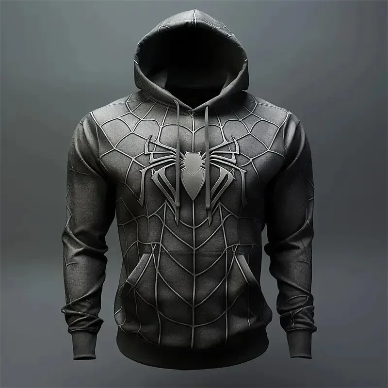 Retro men's hoodie 3D spider graphics printing casual hoodie spring oversized clothing Harajuku super Dalian hoodie jumper