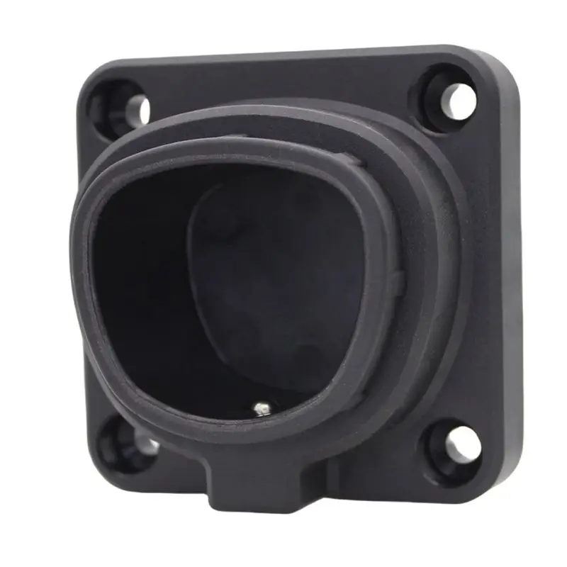 EV Nozzle Holster Dock With Automatic Lock And Reinforcing Ribs Wall-Mount For NACS & Tesla Connectors-N29R