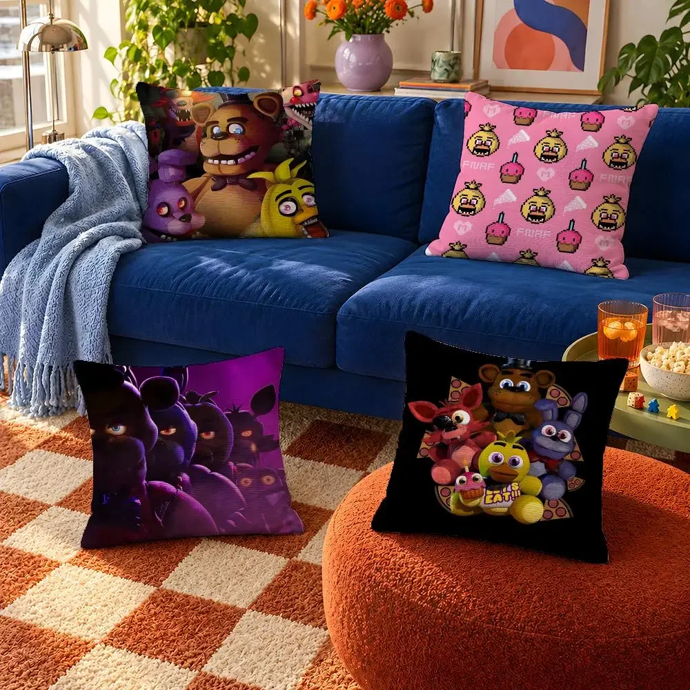 Game Five Nights at Freddy's FNAF Freddy Cushion Cover Throw Pillow Soft Short Plush Cozy Durable For Sofa Bedroom Home Decor