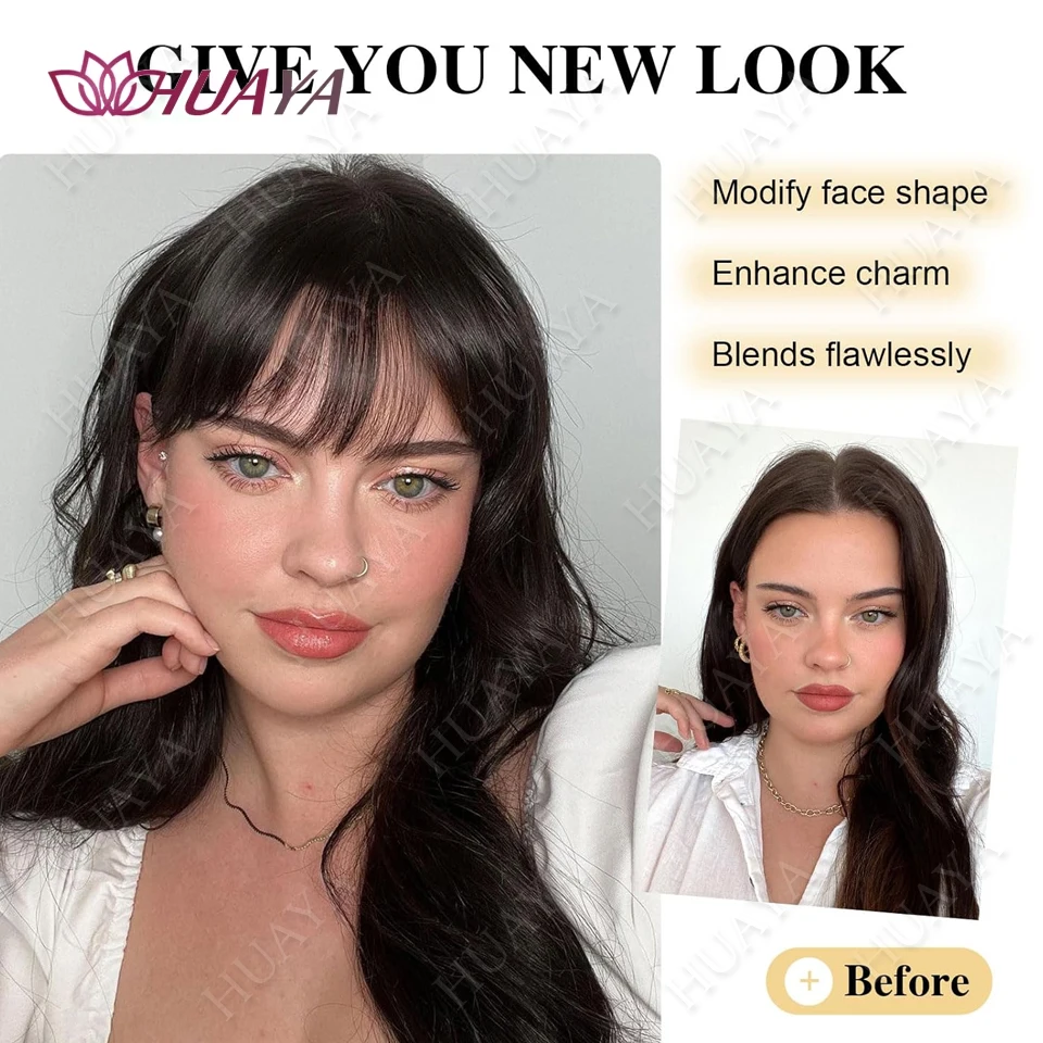 Synthetic Hair Fake Air Bangs Hair Clip-In Extension Fake Fringe Natural False Hairpiece Women Clip in Bangs Hair Styling Tools