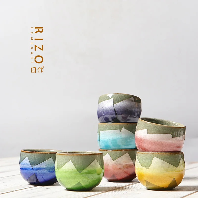 

Japan Imported Kutani Ceramic Cup Meishan Kiln Silver Colorful Cup Shot Glass Sake Cup