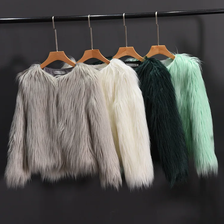 Foreign Trade Source Fur Imitation Fur Korean Version Washed Hair Women's Short Coat