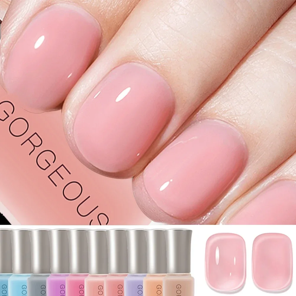 Jell Nagellak Semi-Transparant Nude Kleur Nagels Gel Polish Traanbaar Snel Droog 10Ml Aquarel Langdurige Gel Voor Nail Art