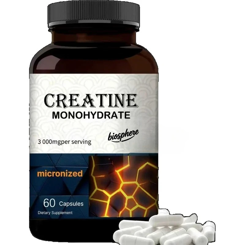 

Creatine Monohydrate Capsules 3000mg per serving - Muscle Health Support