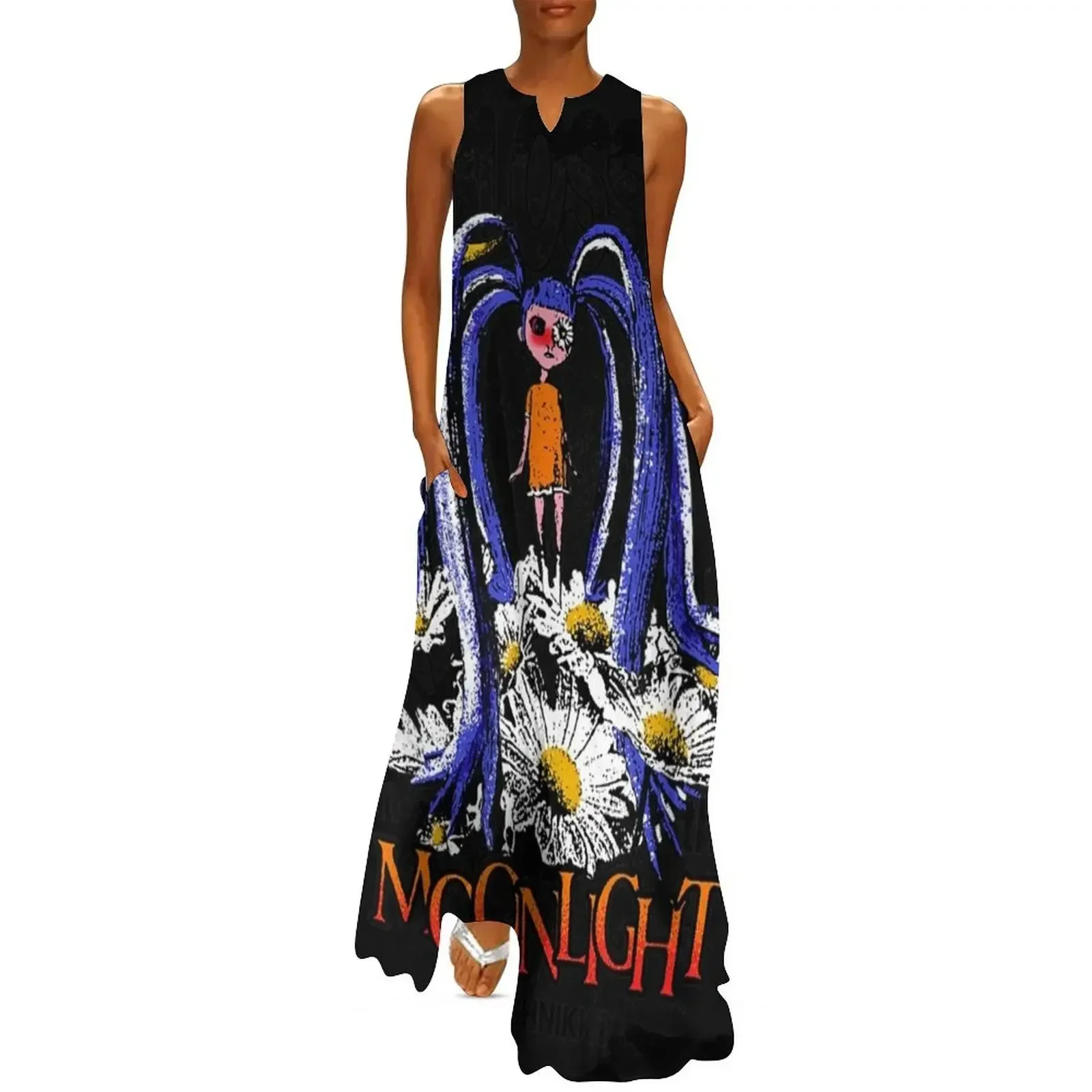 

Ashnikko - I Blossom in the Moonlight Long Dress Female clothing Dress for pregnant women Woman fashion Dress