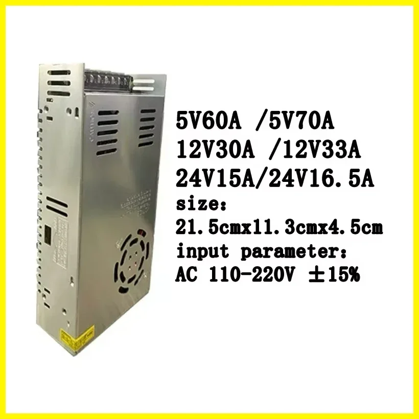 

Switching Power Supply AC 110-220V DC 5V 12V 24V /300W-396W Transformer Adapter SMPS For LED Strips CCTV