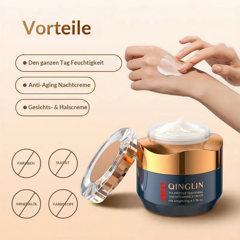 50g Polypeptide Face Cream Anti-Wrinkle Tightening Cream Hydrating Nourish Facial Skin Smooth Fine Lines Daily Moisturizing
