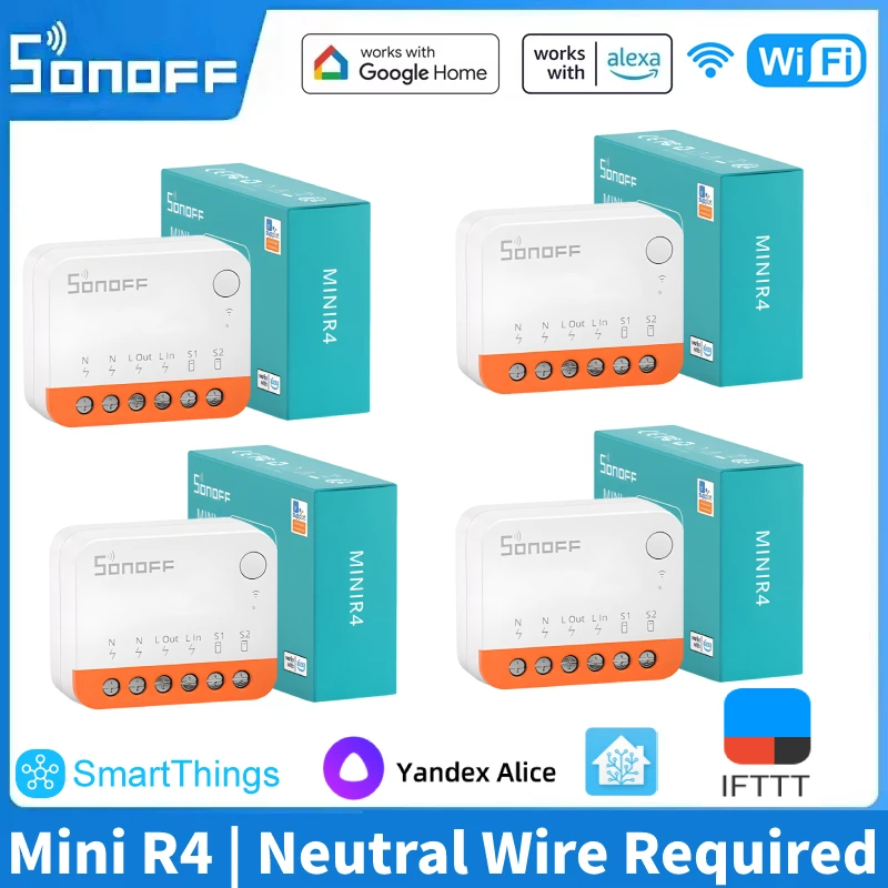 Sonoff mini r4 wifi interruptor inteligente Mini-R4 interruptores em dois sentidos casa inteligente controle remoto ewelink alexa google assistente de casa alice