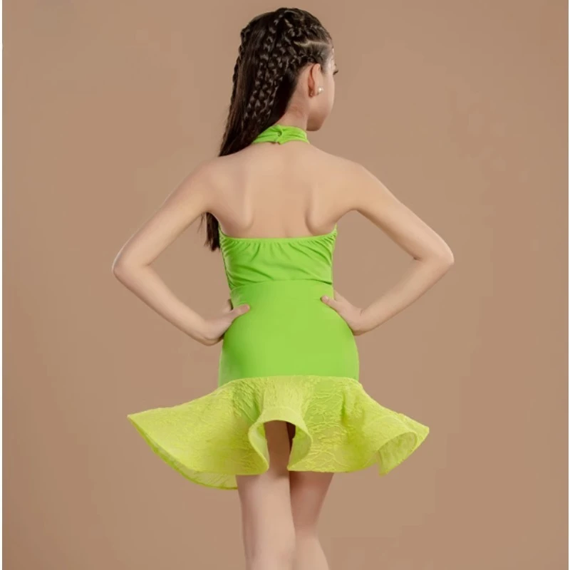 

Платье для латинских танцев Румба Танго Самба, платья для соревнований по бальным танцам для девочек, детская одежда для латинских танцев, детские костюмы для выступлений