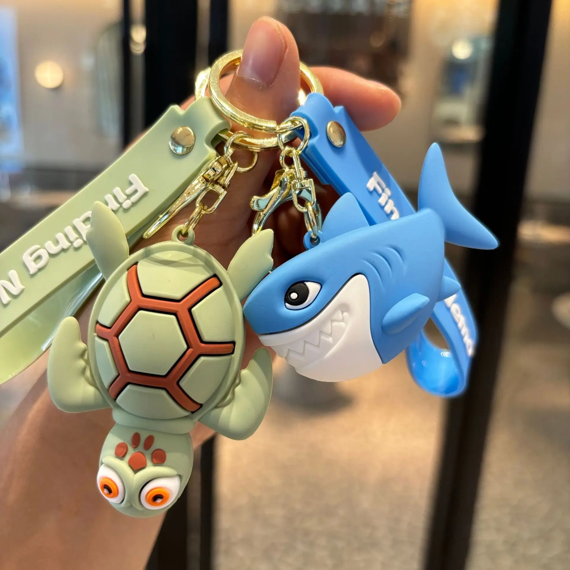 Disney Finding Nemo Personality Keychain Cartoon Ugly Fish Nemo Dory Keyring Pendant Bag Charm Car Key Accessories Toys Gifts