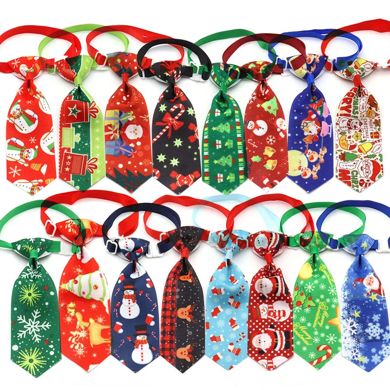 New Dog Bows for Small Dogs Dog Tie for Christmas for Dogs Pets Bowties Neckties Christmas Dog Grooming Pet Accessories