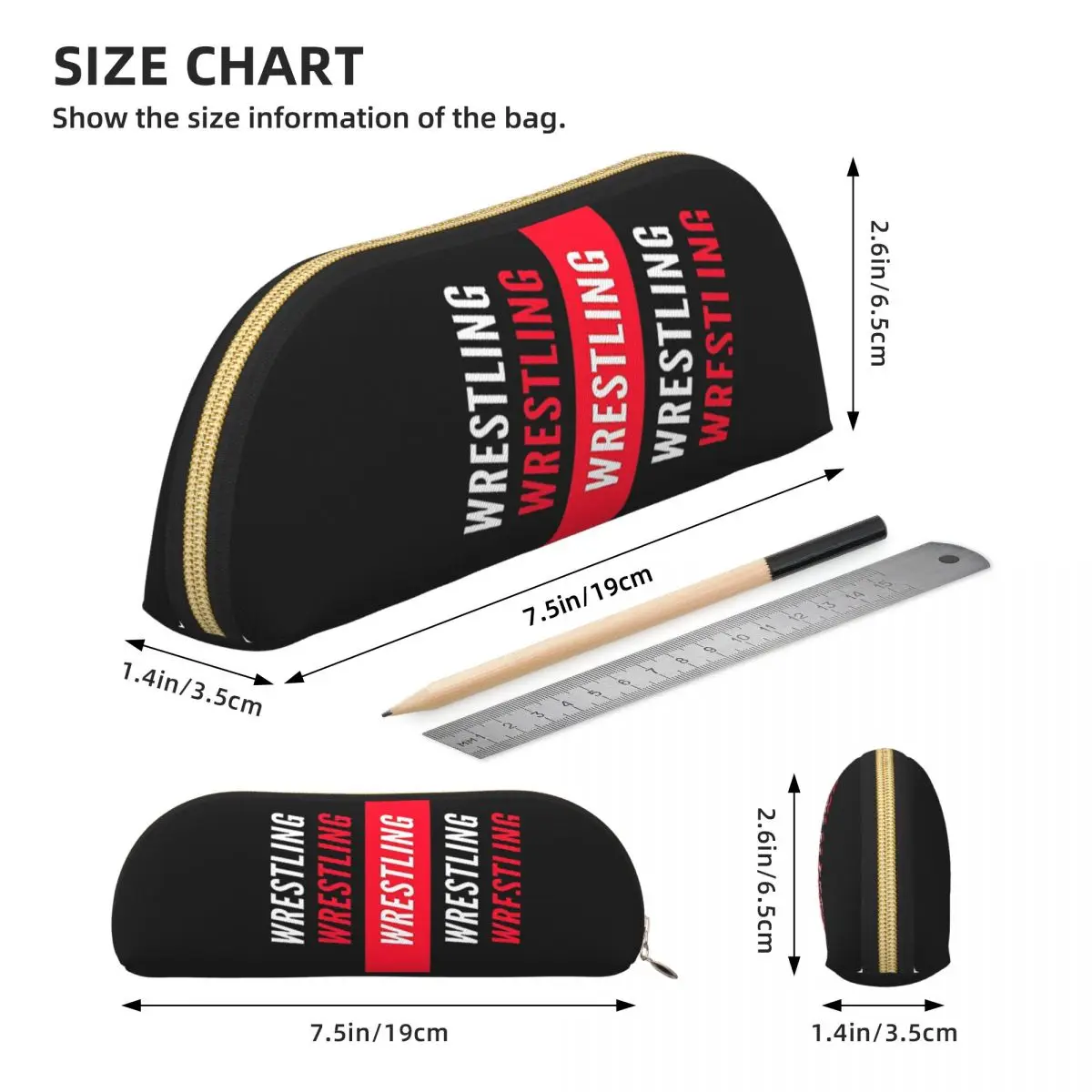 Pro Wrestling Etuis Potloodetui Opslag Briefpapierbenodigdheden Grote capaciteit pennendoos Potloodtas voor jongens Meisjes School