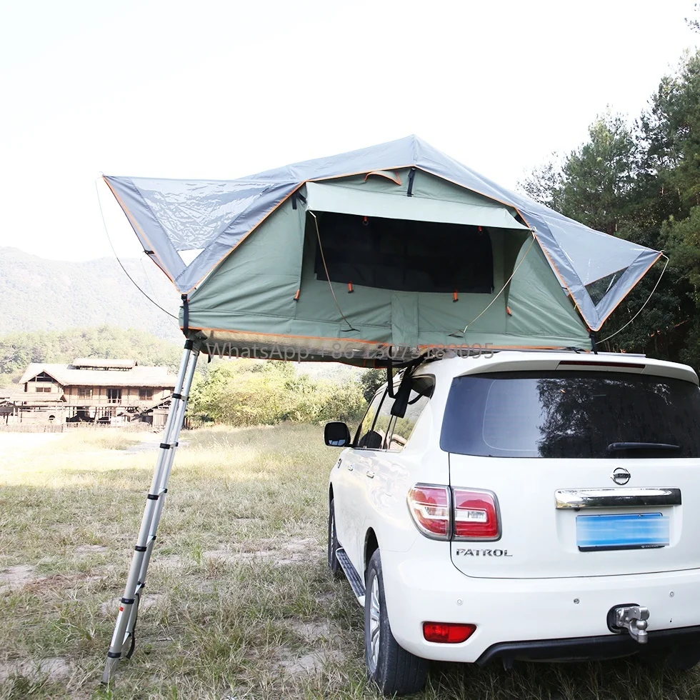 

China Custom Printed Stretch Tent Manufacturers Sleep Single Roof Top Tent with Roof Rack