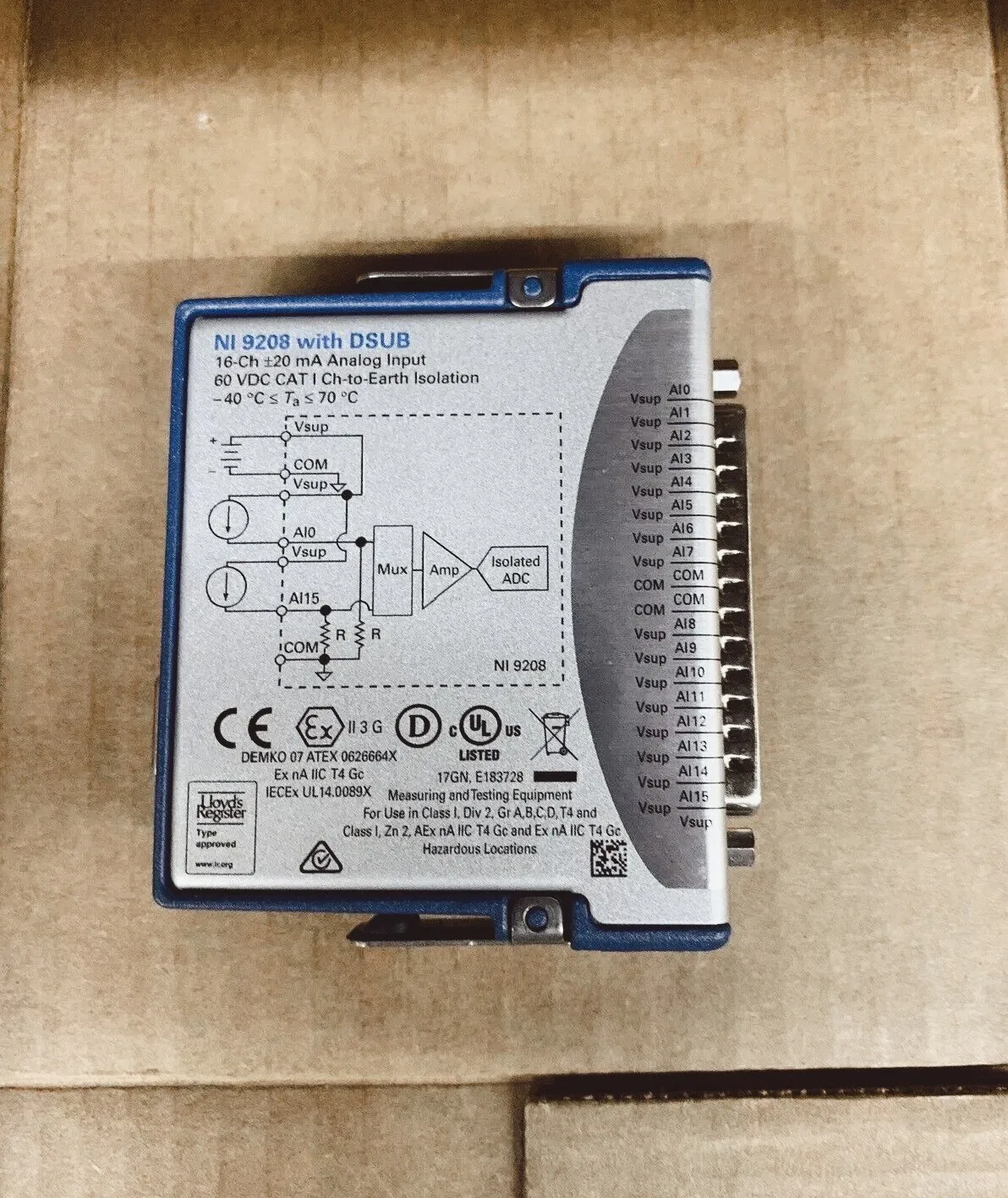 US NI 9208 16-channel Current Acquisition Module 780968-01