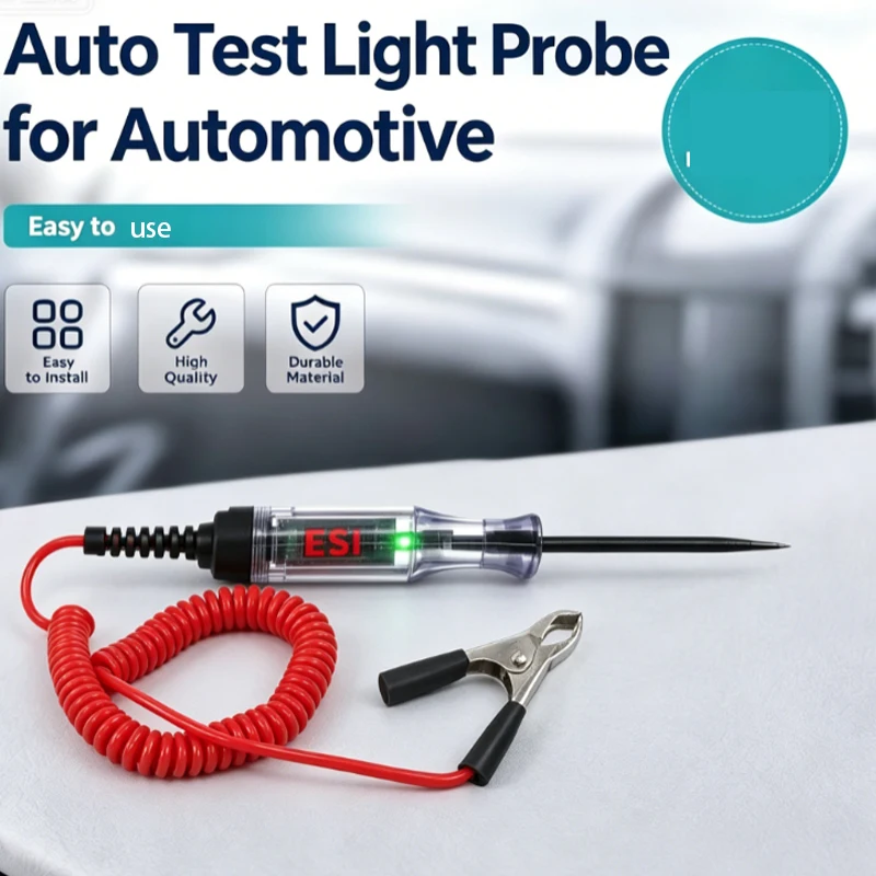 Universal Car Digital Display Car Truck Voltage Circuit Tester Probe Pen Light Bulb Diagnostic Tool Car Circuit Repair Accessory