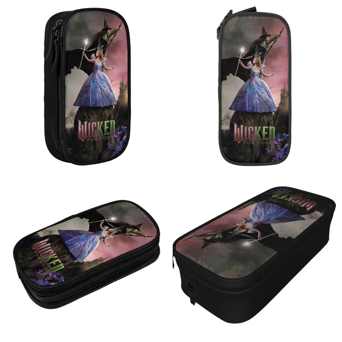 Fantasy Wicked For Good Movie Pencil Cases Musical Film Pen Holder Pencil Bags Kids Big Capacity Office Cosmetic Pencilcases