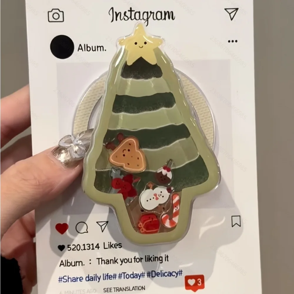 

Акриловая подставка для мобильного телефона, портативная настольная опора, мультяшный дизайн с украшениями в виде пряников и леденцов.