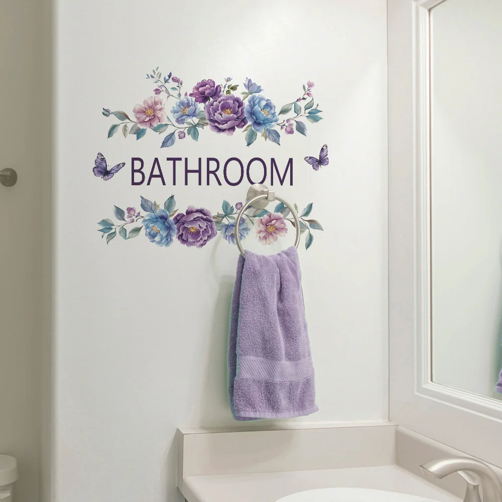 Wasserdicht Badezimmer Wandaufkleber PVC Home Art Room Decor Wand Tür Aufkleber Badezimmer Dekoration Aufkleber Home Supplies – Detail 4