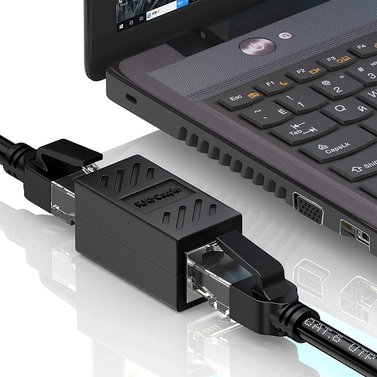 Natalink RJ45 Coupler Ethernet Extender 1000Mbps, Cat7 Cat6 Cat5e Ethernet Cable Extender Ethernet Adapter LAN Connector